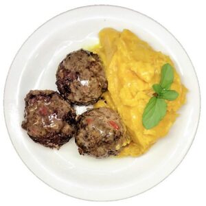 Albóndigas con pure de calabazas light