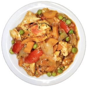 Cazuela de pollo a la portuguesa light