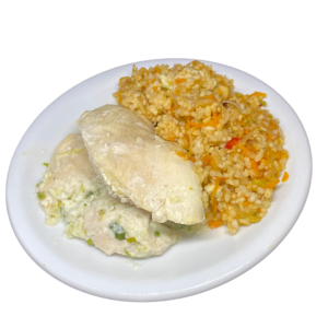 Suprema al verdeo con arroz yamani Light