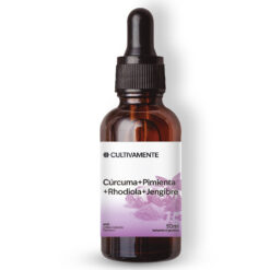 Cúrcuma, jengibre, pimienta negra.