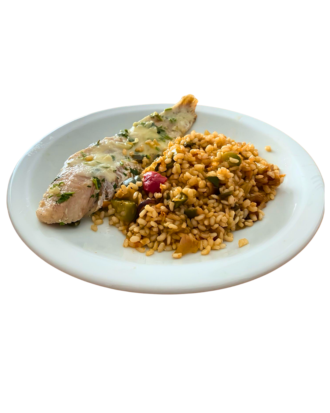 Merluza con arroz light (Bajo FOTMAPS)