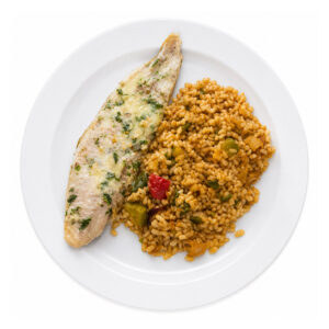 Merluza con arroz Fit