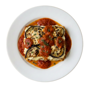 lasagna de berenjenas con queso. Fit